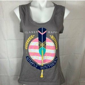 ⬇️ Simply Southern Classy Happy Oar Tank Top SMALL